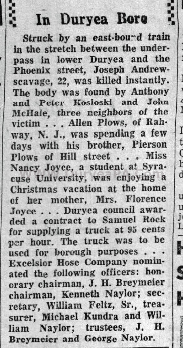 Duryea Pennsylvania Historical Homepage